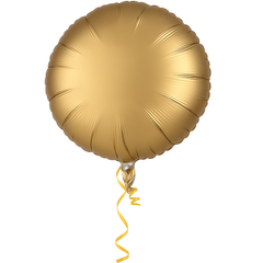 Elegant Satin Gold Circular Foil Balloon - 18 Inch