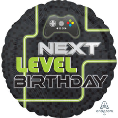 "Next Level Birthday" 18-Inch Mylar Balloon