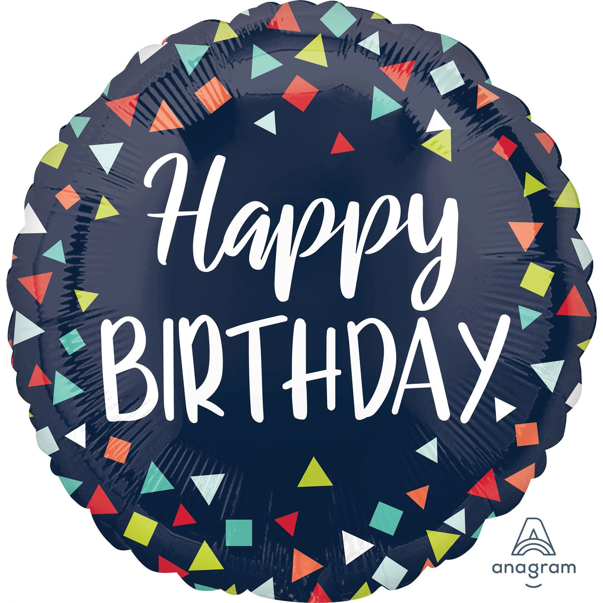 Colorful Celebration Happy Birthday Foil Balloon - 18 Inch