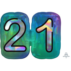 "Finally 21" Metallic Foil Balloon