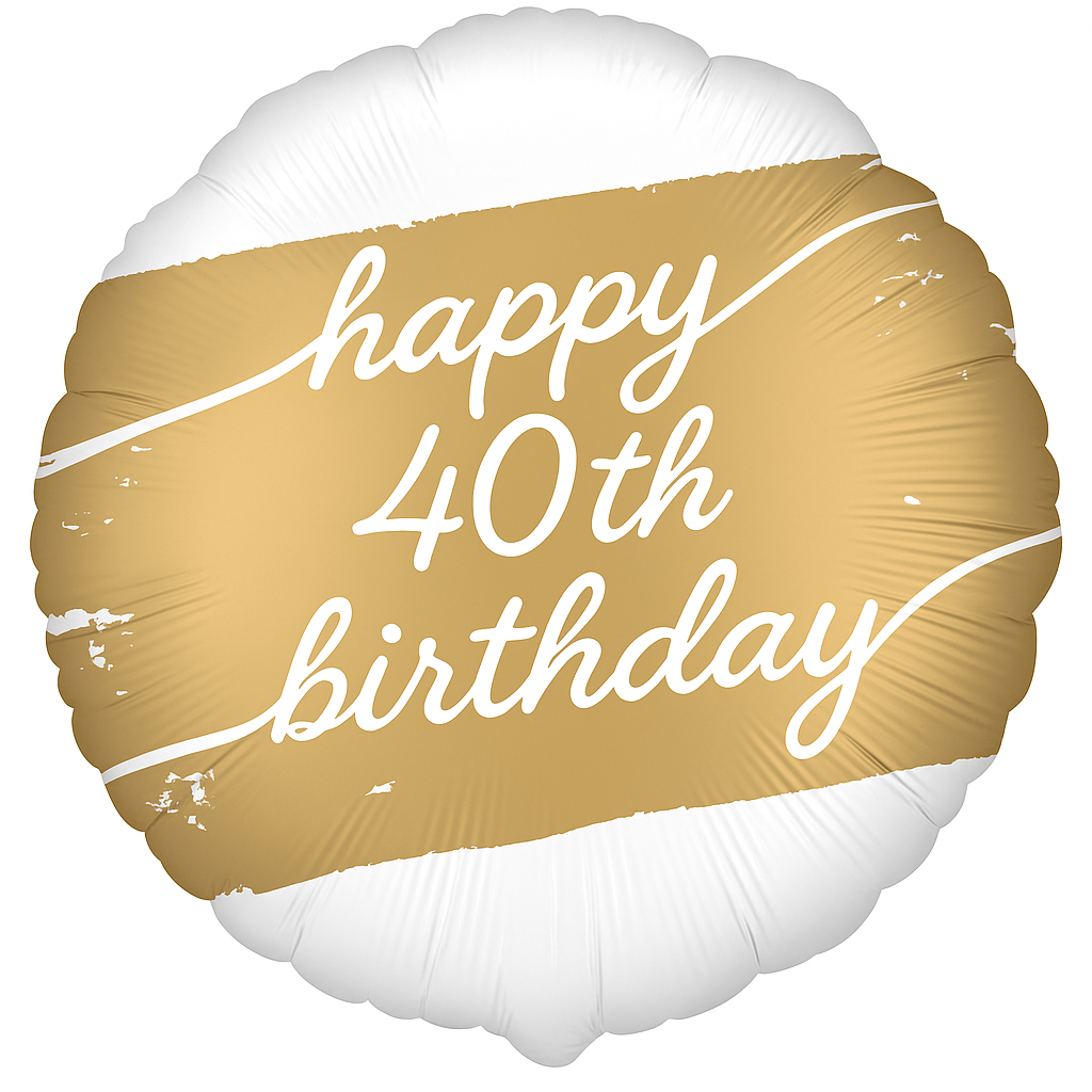 Golden Age 40th Birthday Foil Balloon