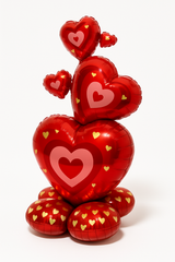 Valentine‚Äôs Day Airloonz Stack Heart Metallic Balloon