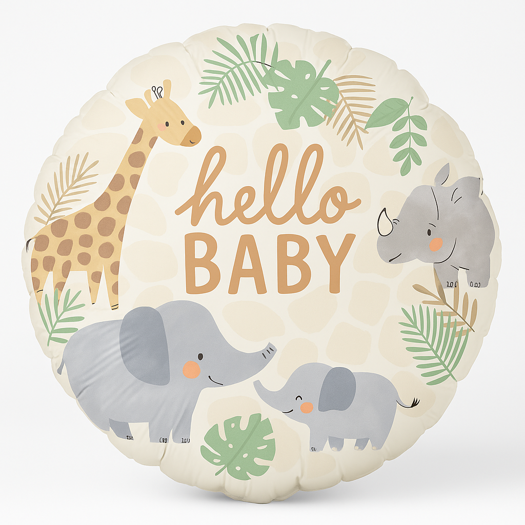 Soft Jungle Baby Shower Foil Balloon