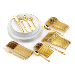 140 Pieces | Setting for 20 | Gold Classic Combo Pack