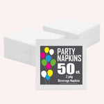 White Beverage Napkins - 4.75 in. x 4.75 in. | 50 Count