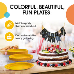 9 In. Yellow Paper Plates - 20 Ct.