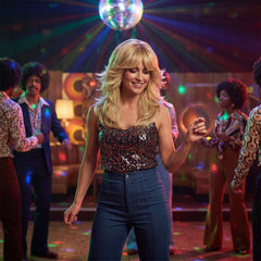 Flirty Feathered Blonde Costume Wig