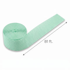 Cool Mint Crepe Paper Streamer - 81 ft
