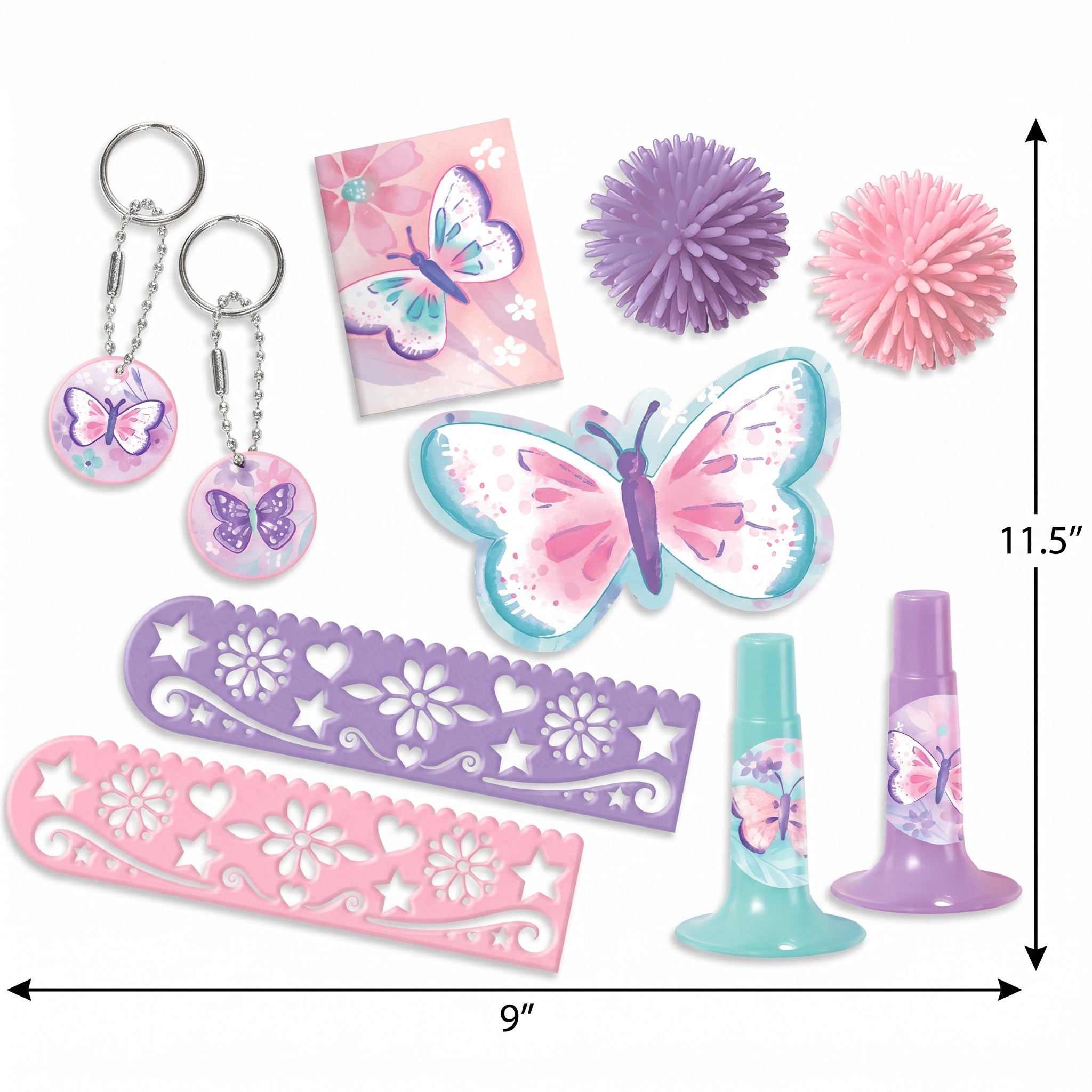 Butterfly Flutter Mega Mix Value Pack - 48-Piece Party Favor Set
