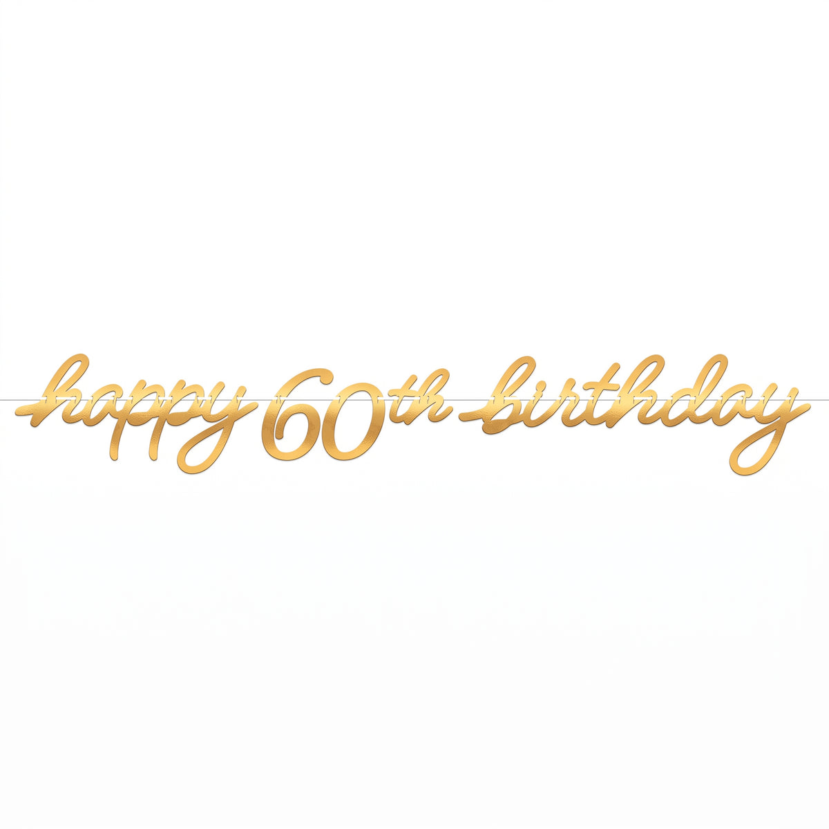 Golden Age 60th Birthday Gold Letter Banner