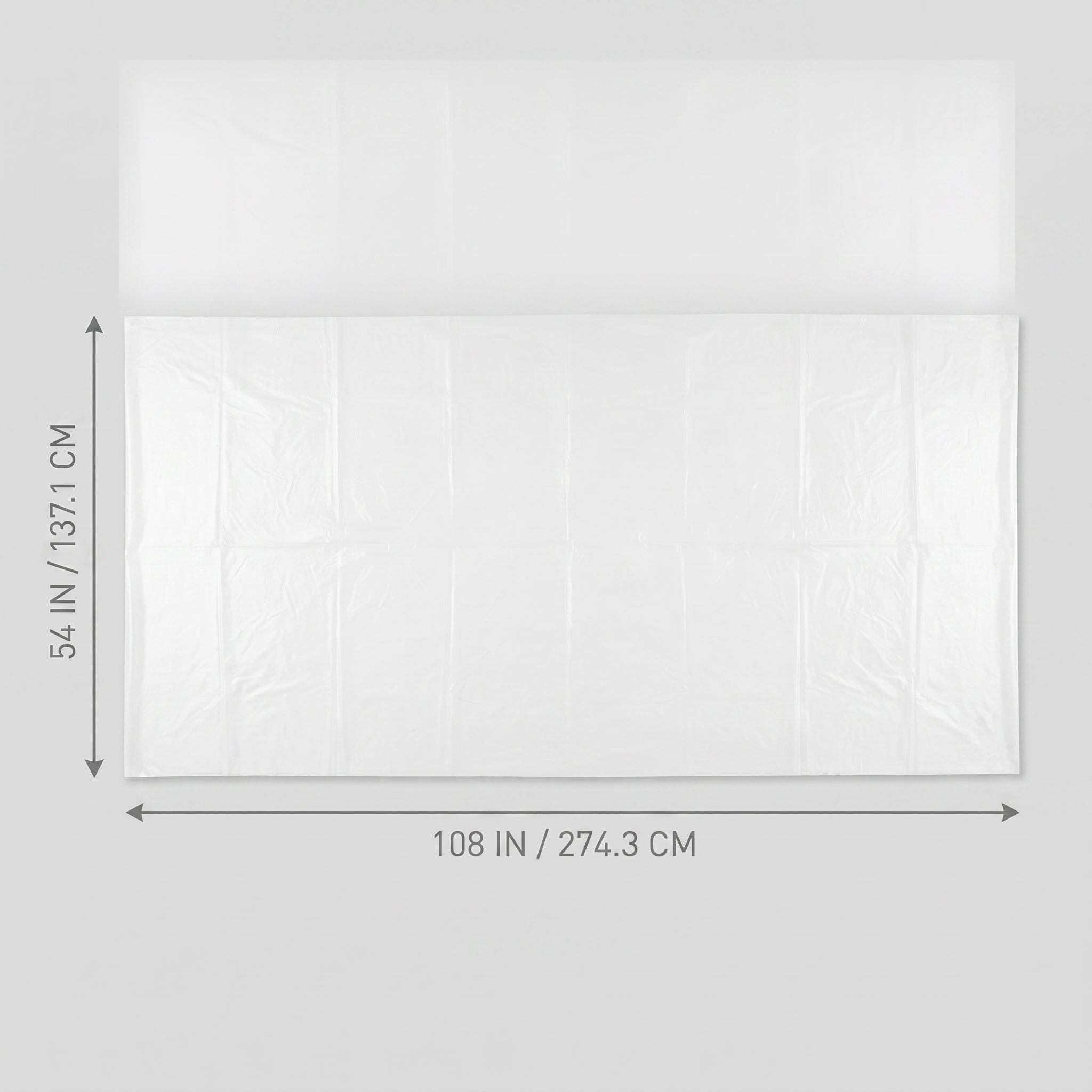 Frosty White Plastic Table Cover - 54" x 108"