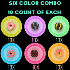Unleashed - 7 In. Neon Assorted Color Plastic Plates - 60 Ct.