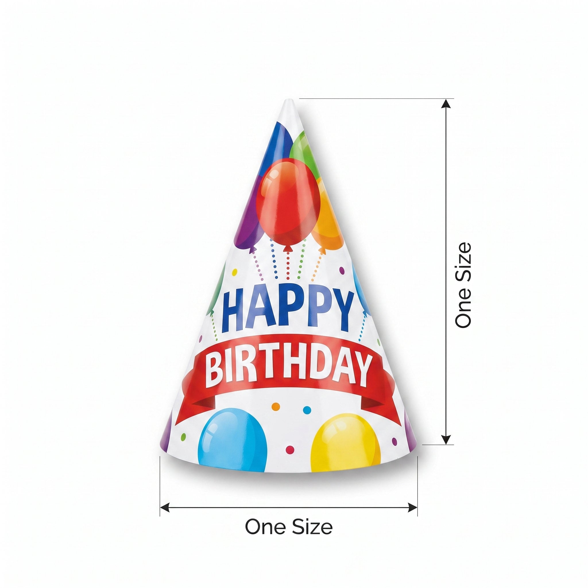 Colorful Balloon Festival Birthday Cone Hat