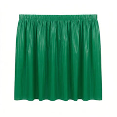 Festive Green Plastic Table Skirt - 168" x 29"