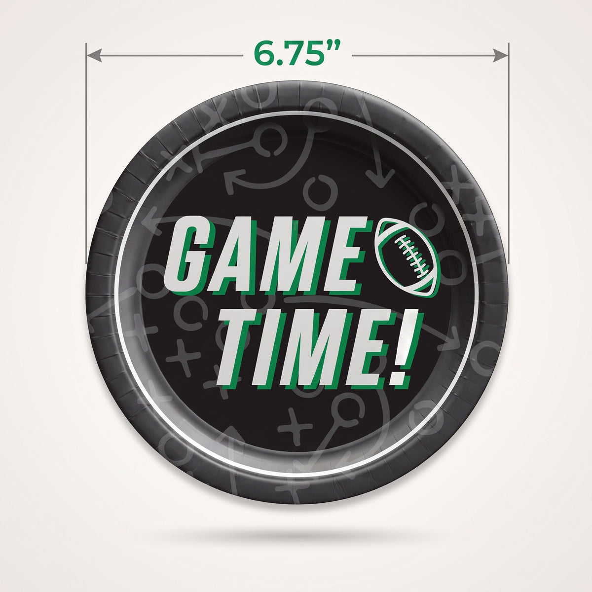 Game Time Football Paper Plates - 6.75"