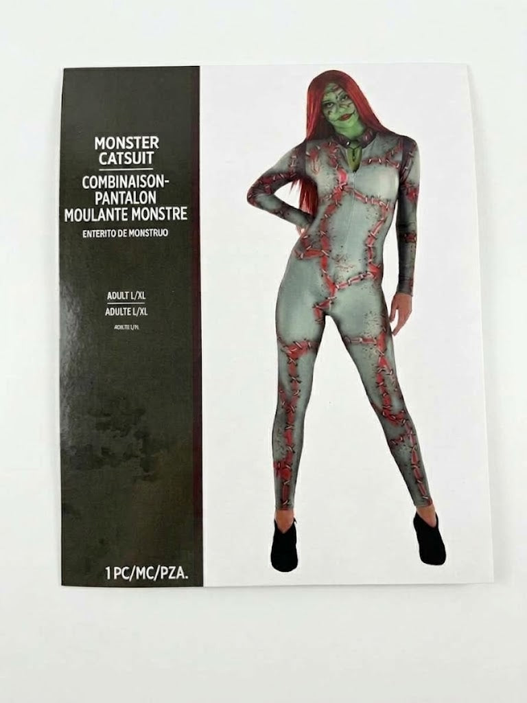 Women's Stitched Monster Catsuit Costume - Adult L/XL