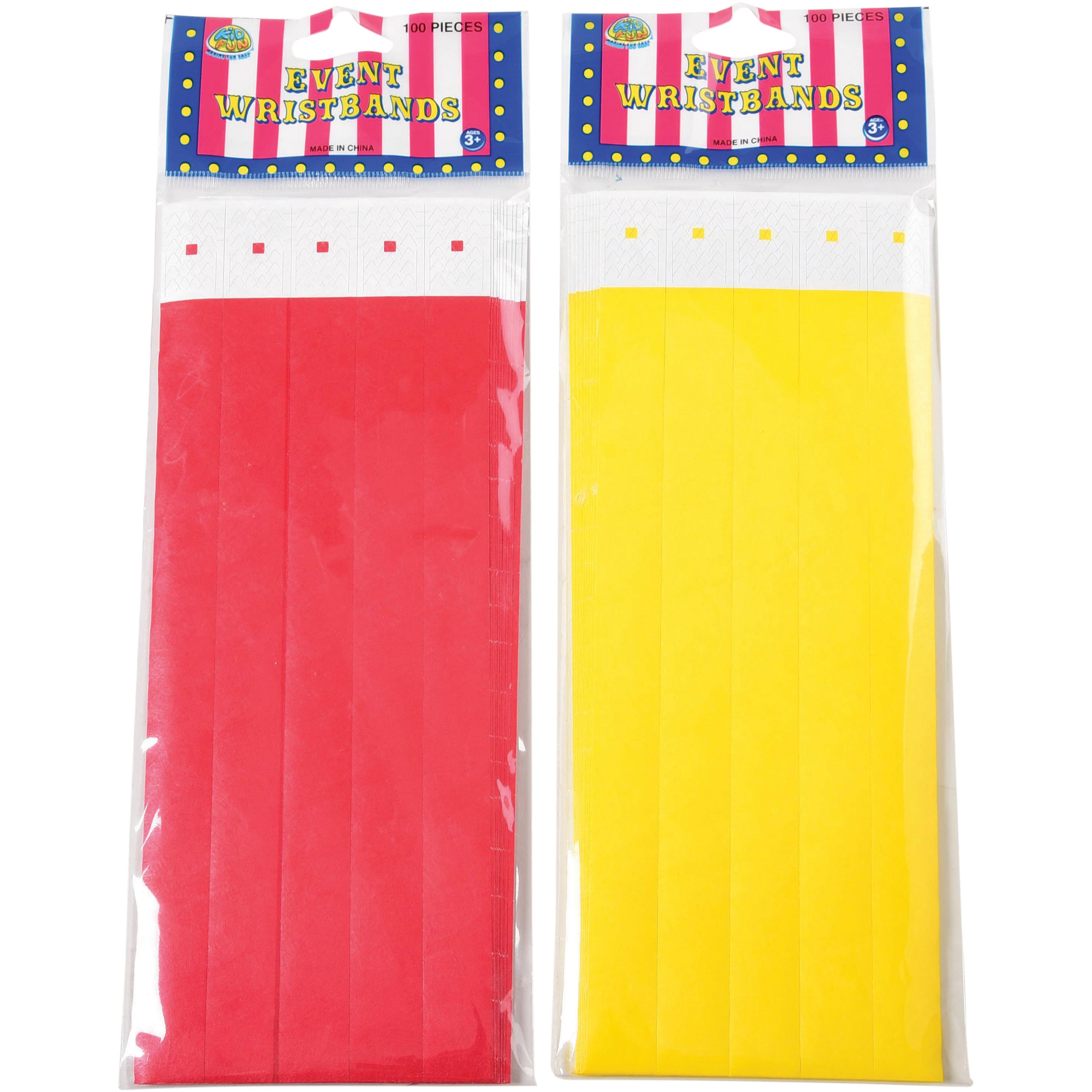 Adhesive Event Bands/Red/100 Per Pkg - 100 Count