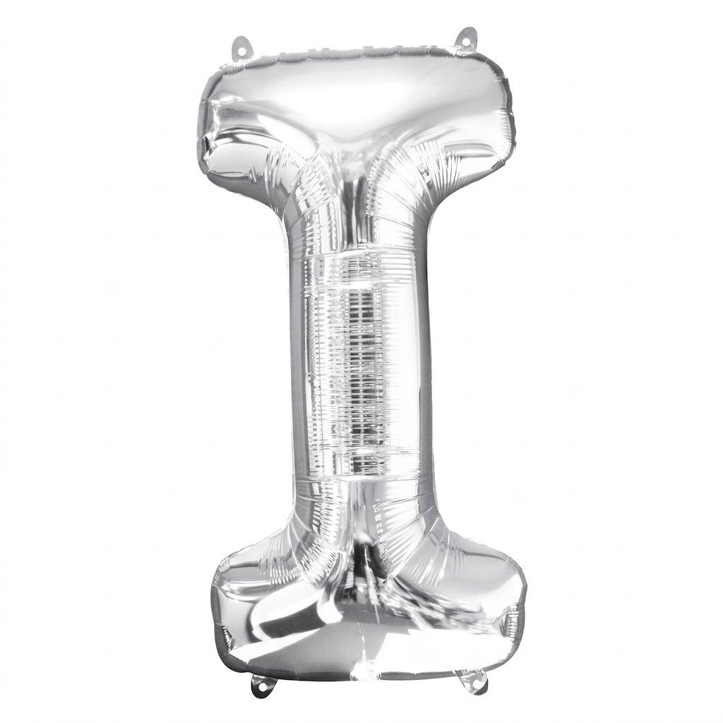 Silver Letter "I" Foil Balloon | 34"