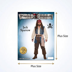 Men's Plus Size Jack Sparrow Halloween Costume - Pirates of the Caribbean