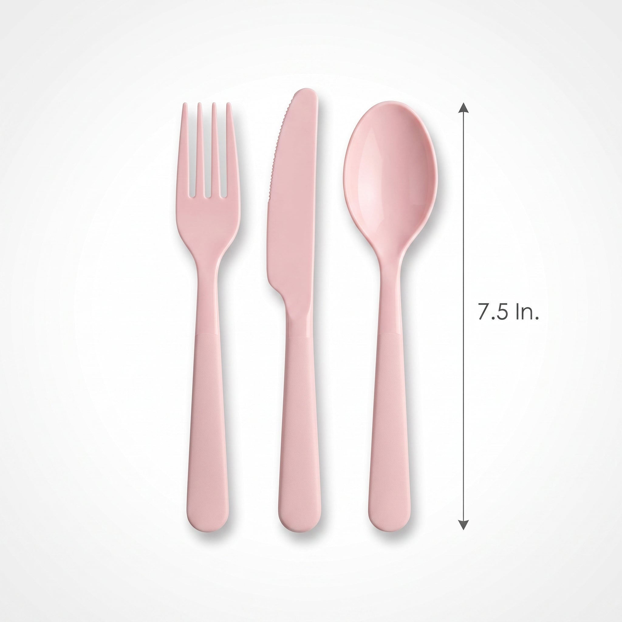 Pink Heavyweight Plastic Cutlery Set - 7.5 in. - 24 Count