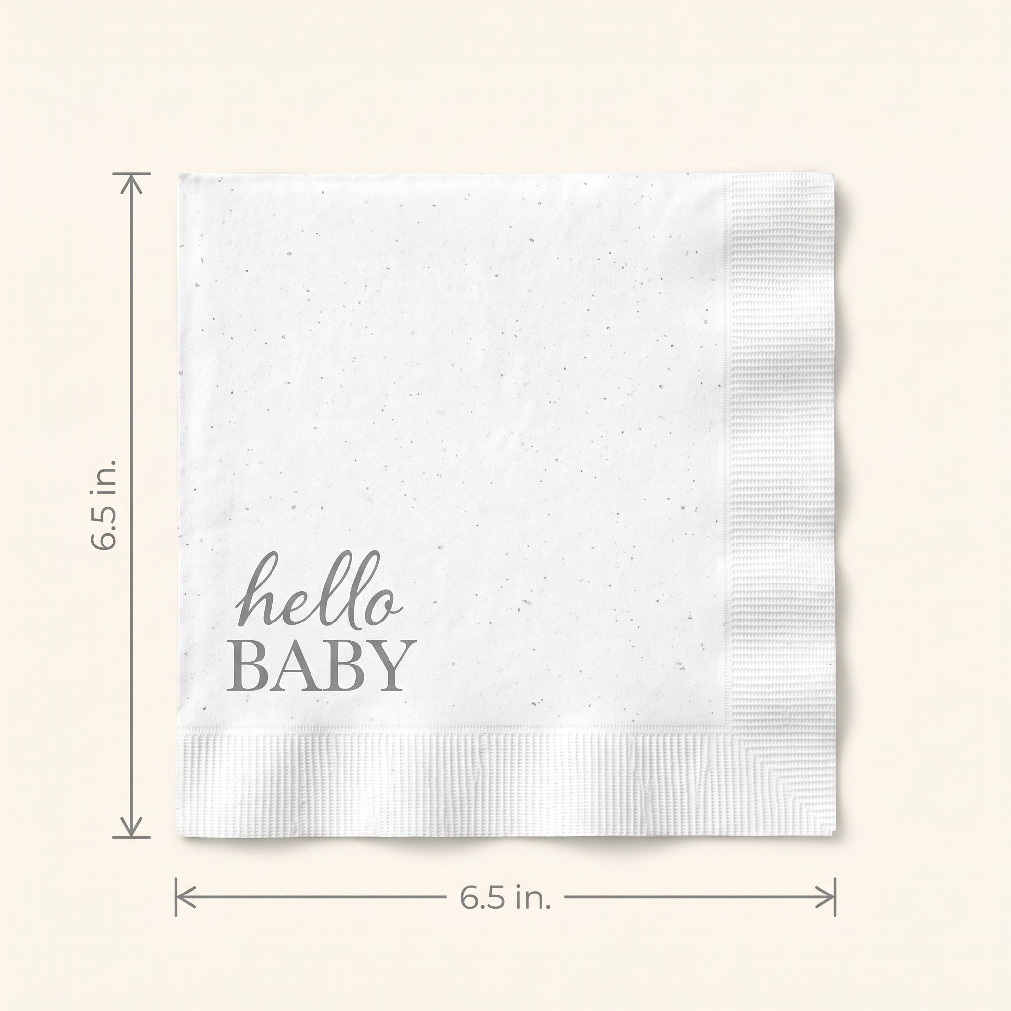 Ginger Ray "Hello Baby" Printed Luncheon Napkins - 6.5 In. x 6.5 In.