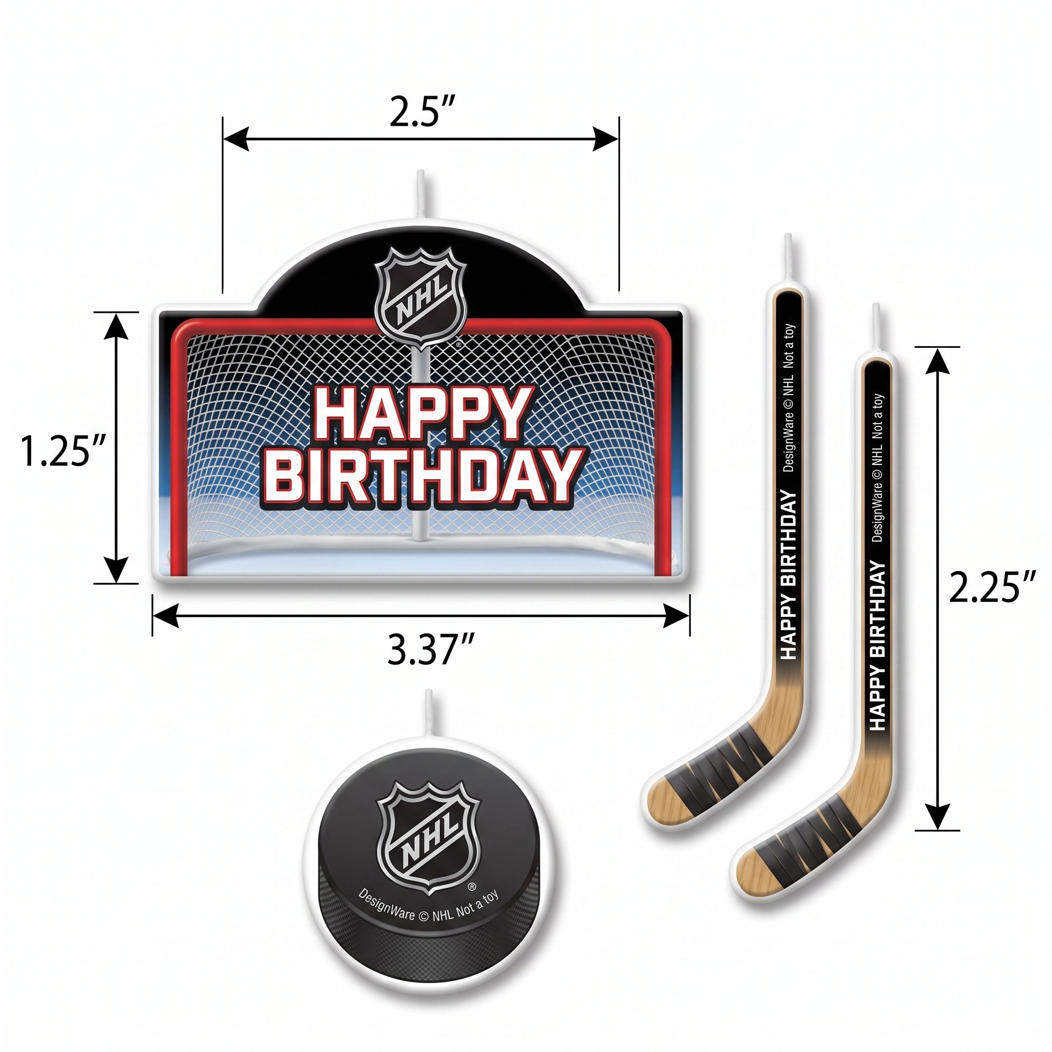 NHL Hockey Birthday Candle Set - 4 Pack