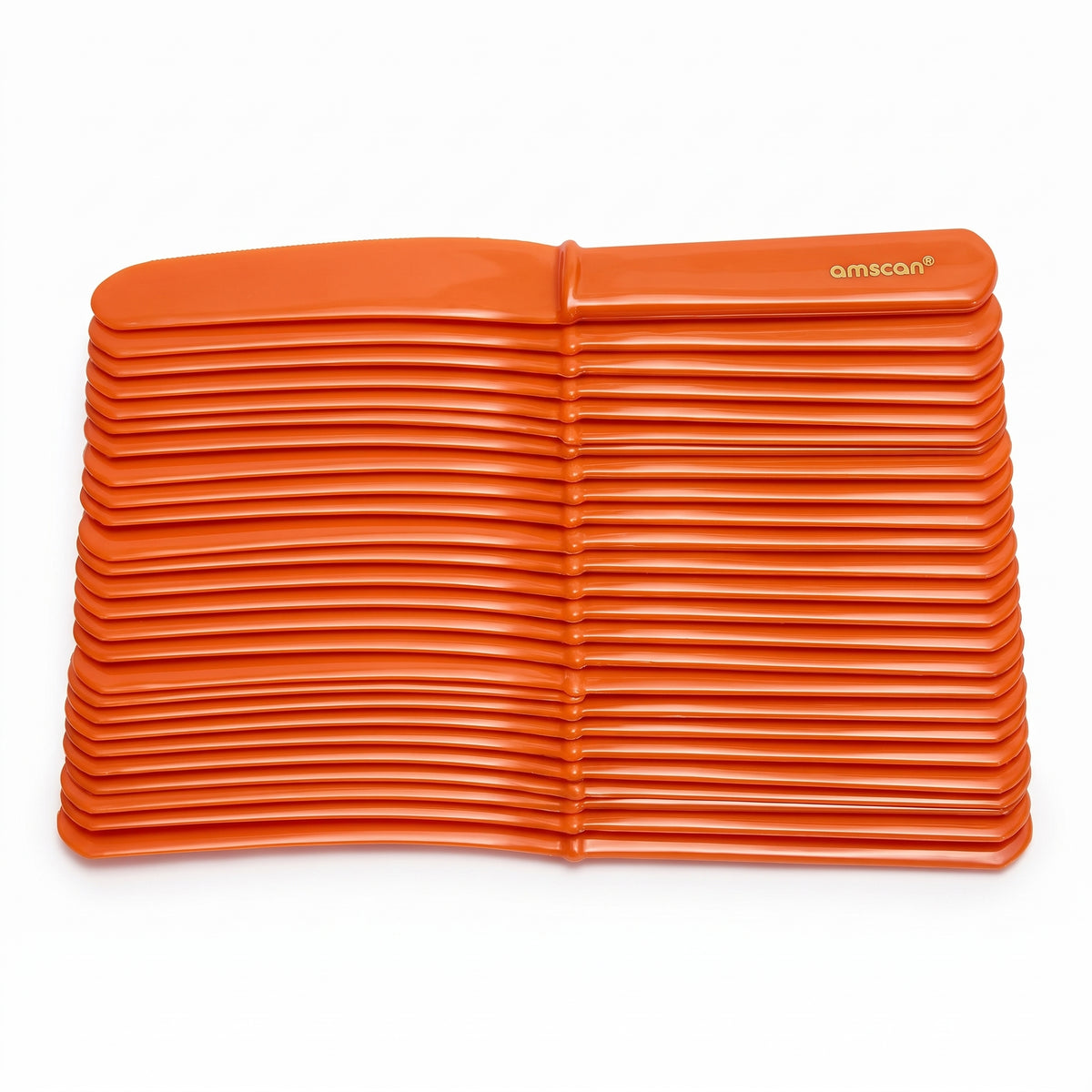 Orange Plastic Knives - Pack of 20 - 7.5 in.