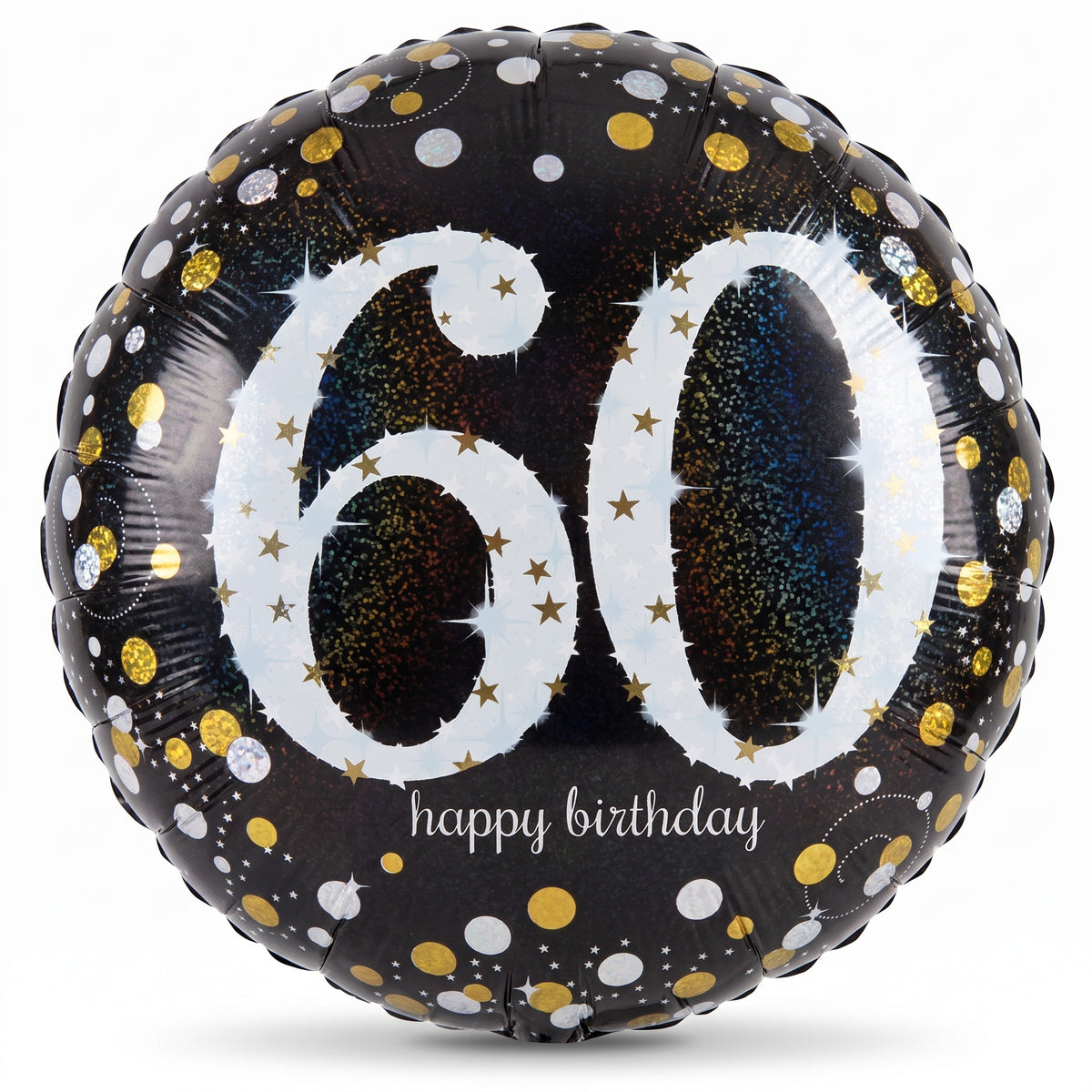 Sparkling 60th Birthday Celebration Foil Balloon - 18 Inch