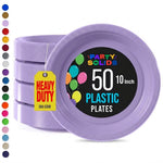 10 in. Lavender Plastic Plates | 50 Count