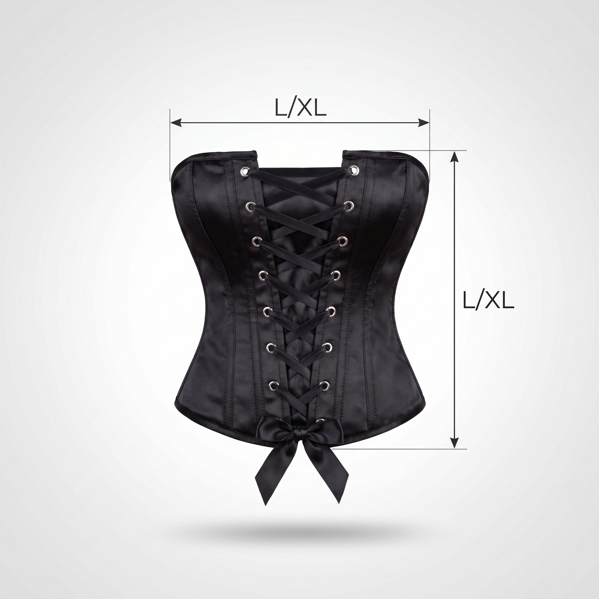 L/XL Satin Ties Corset - Perfect Halloween Costume Accessory