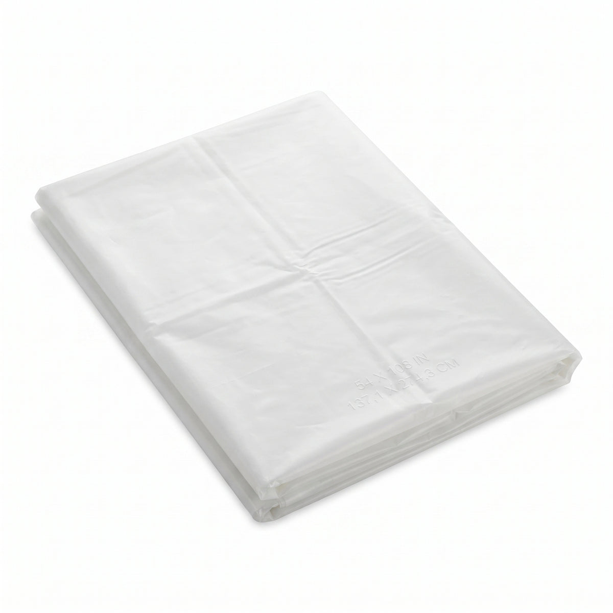 Frosty White Plastic Table Cover - 54" x 108"