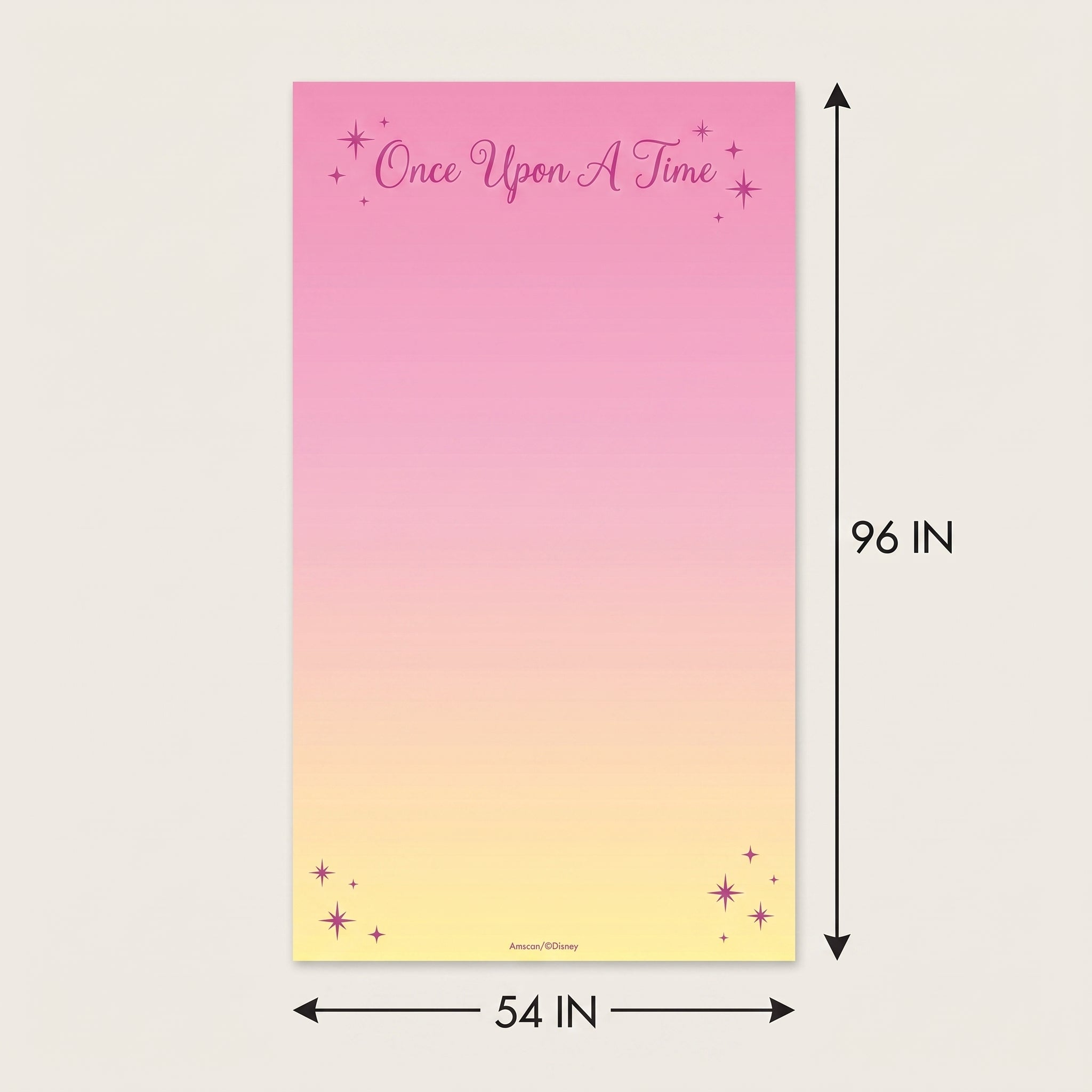 Disney Princess Once Upon A Time Plastic Table Cover, 54x96-In
