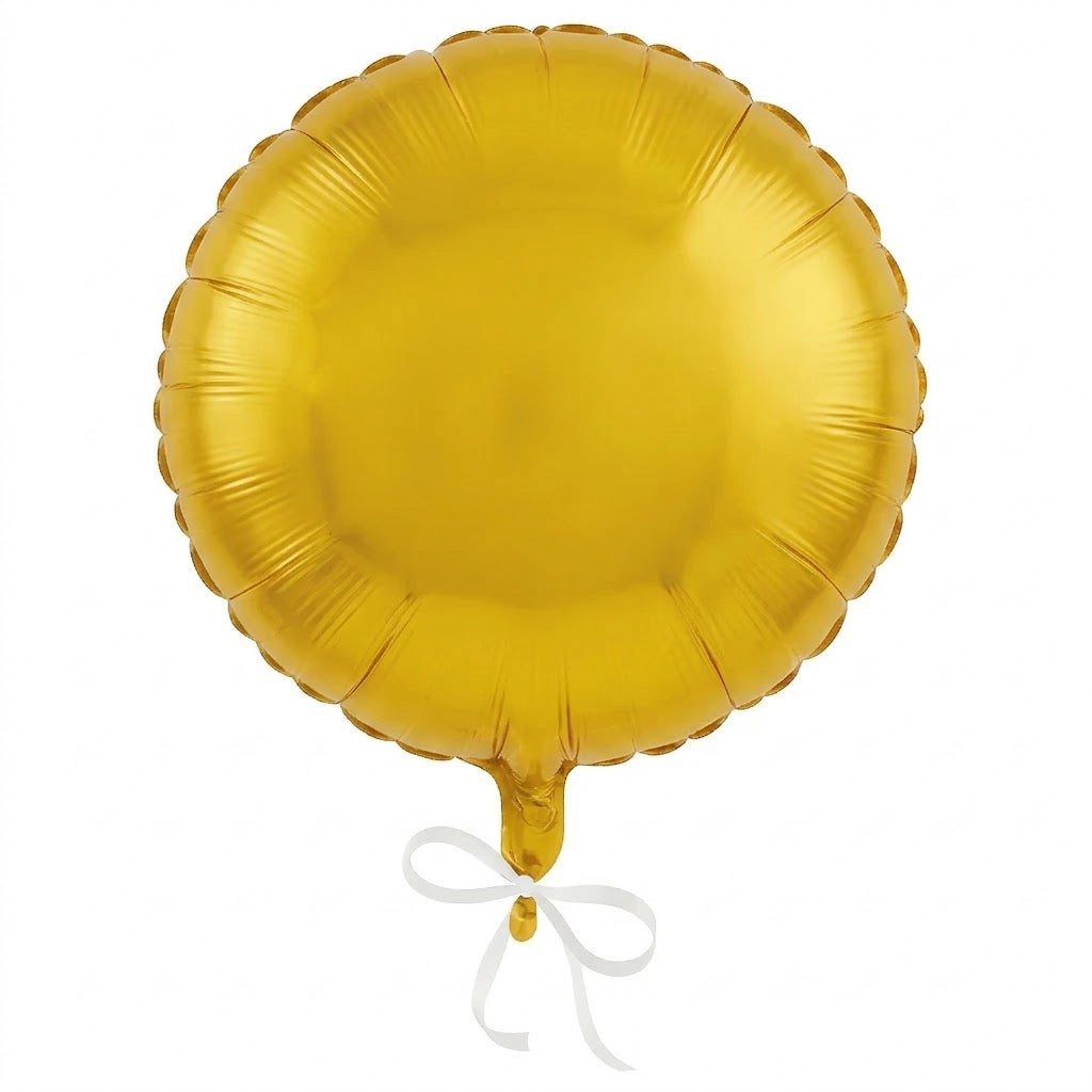 Yellow Round Foil Balloon - 18"