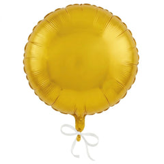 Yellow Round Foil Balloon - 18"