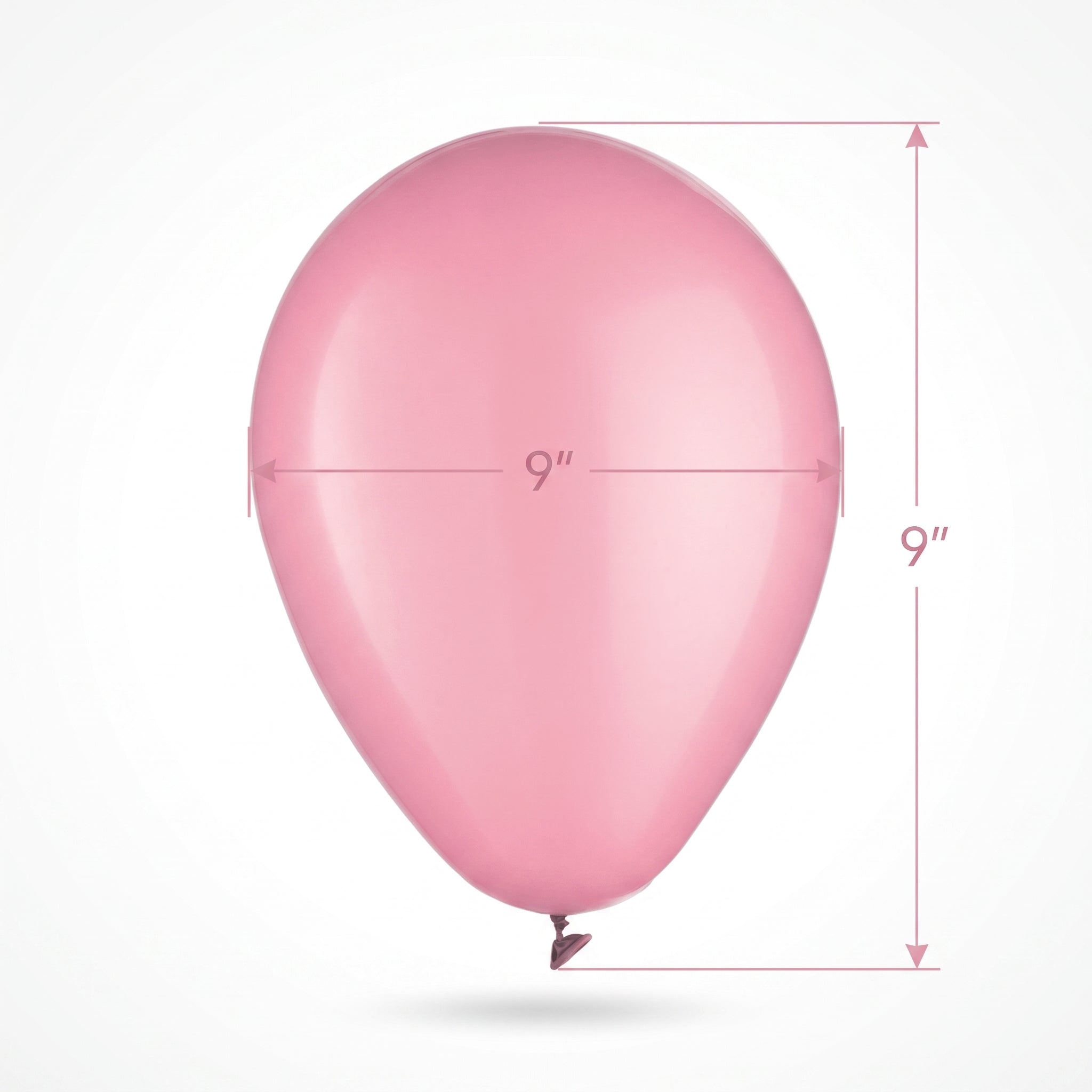 Bulk 9" New Pink Latex Balloons - 100 Count