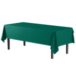 Dark Green Plastic Table Cover - 54 In. x 108 In.