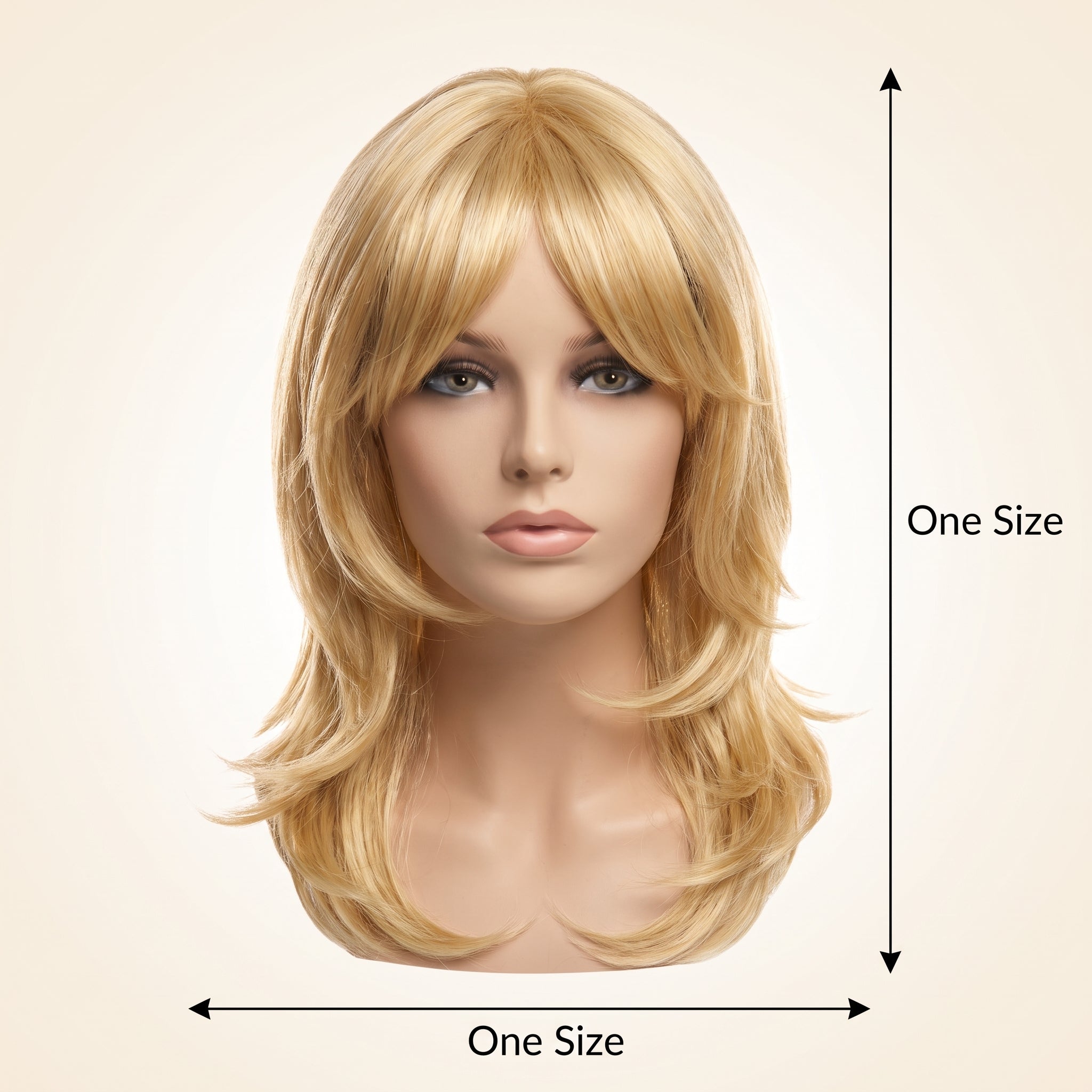 Flirty Feathered Blonde Costume Wig
