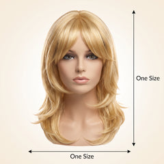 Flirty Feathered Blonde Costume Wig