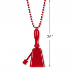 Red Clacker Necklace - Team Spirit Noisemaker Accessory