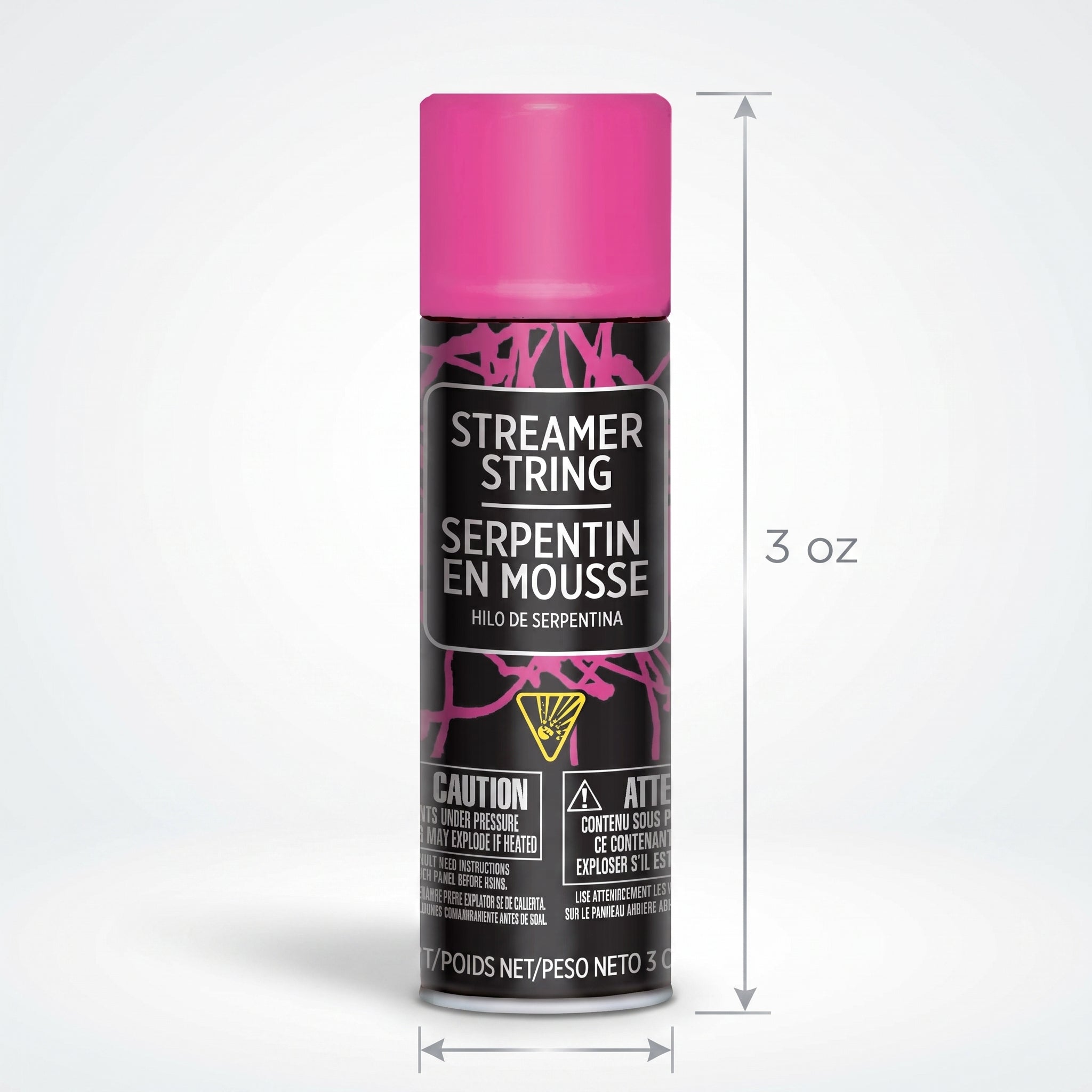 Bright Pink Streamer String Spray - 3 oz