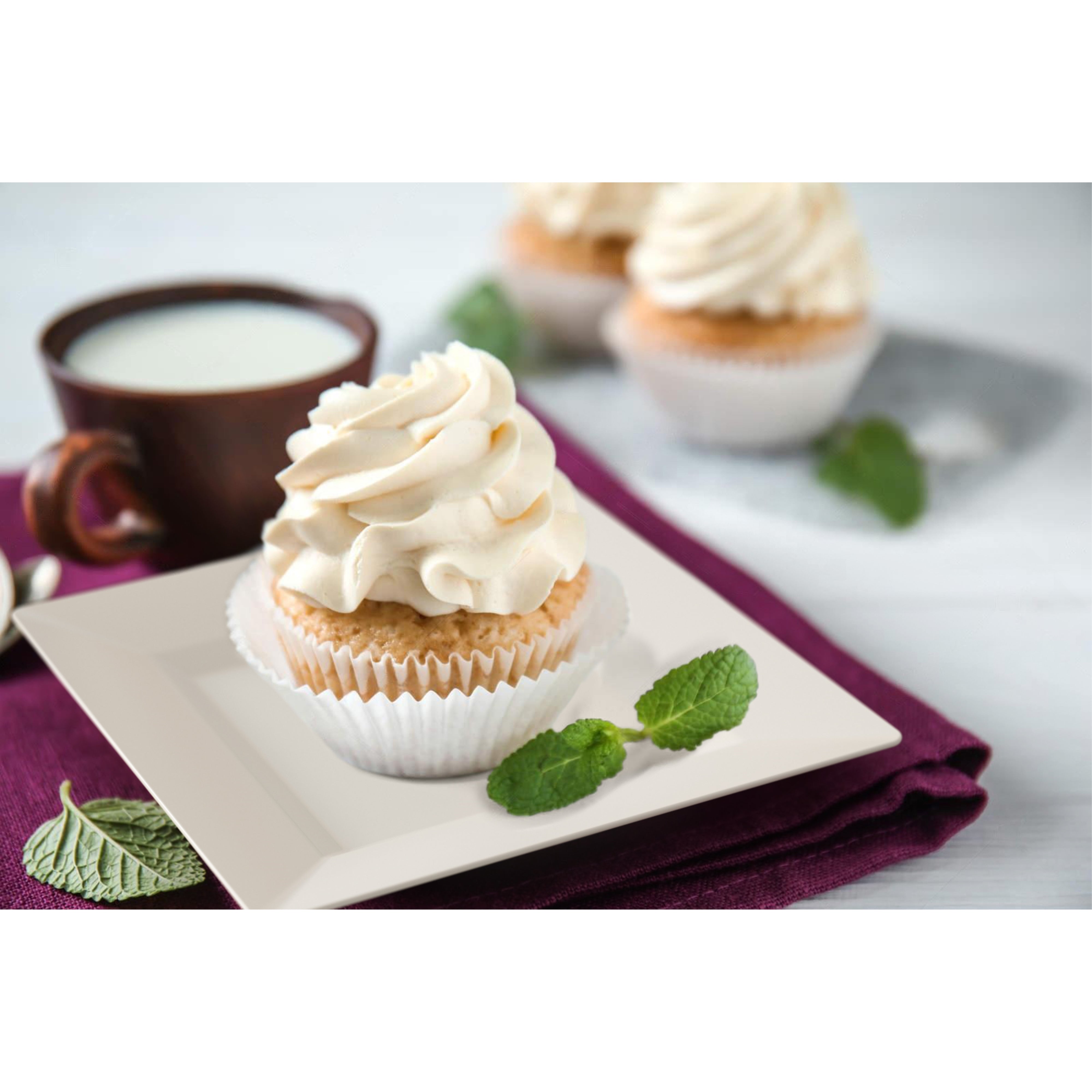4.5 In. Ivory Square Plates | 100 Count