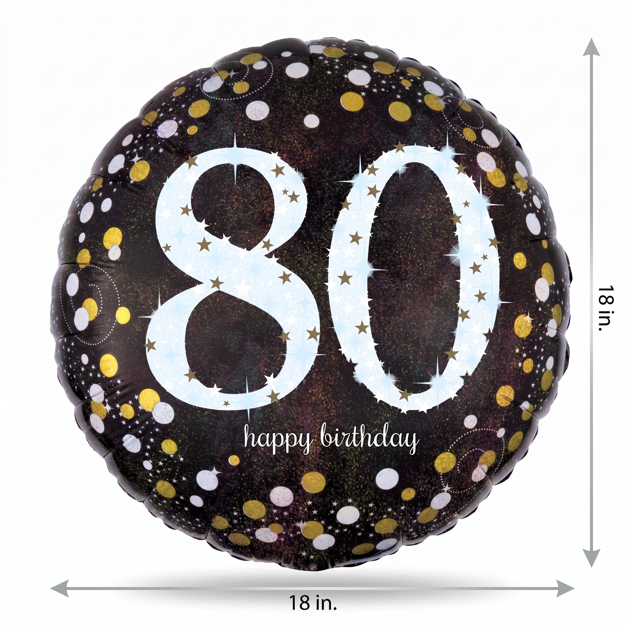 80th Birthday Celebration Sparkle Balloon