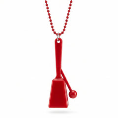 Red Clacker Necklace - Team Spirit Noisemaker Accessory