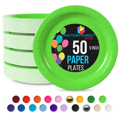 9 In. Lime Paper Plates - 50 Ct.