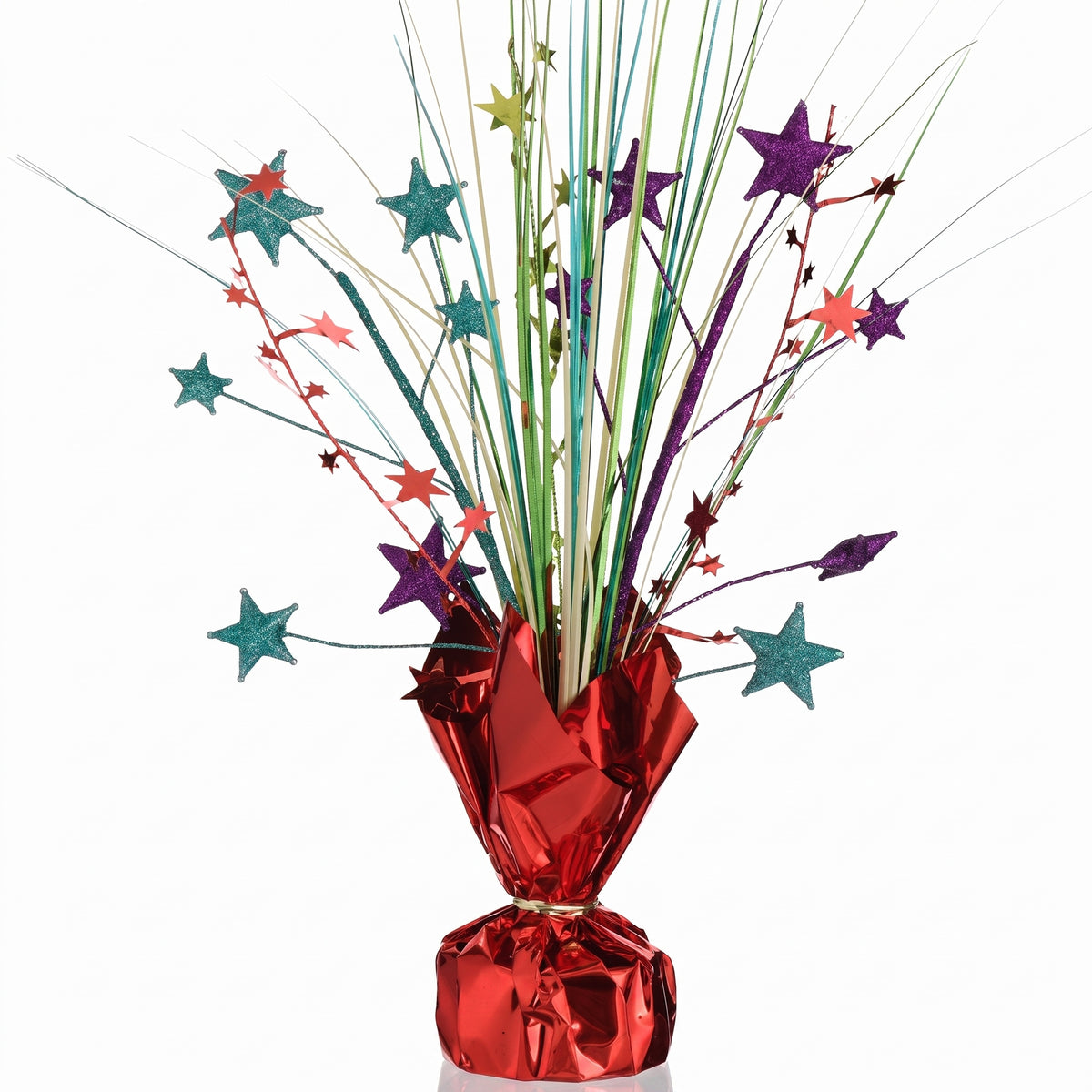 Vibrant 12" Rainbow Foil Spray Centerpiece