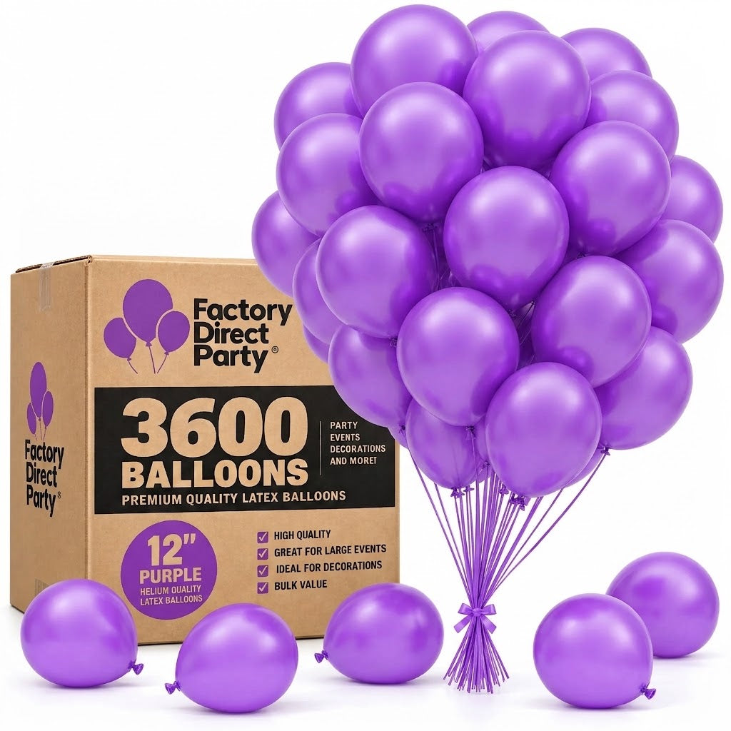 12 in. Purple Balloons | Case of 3600