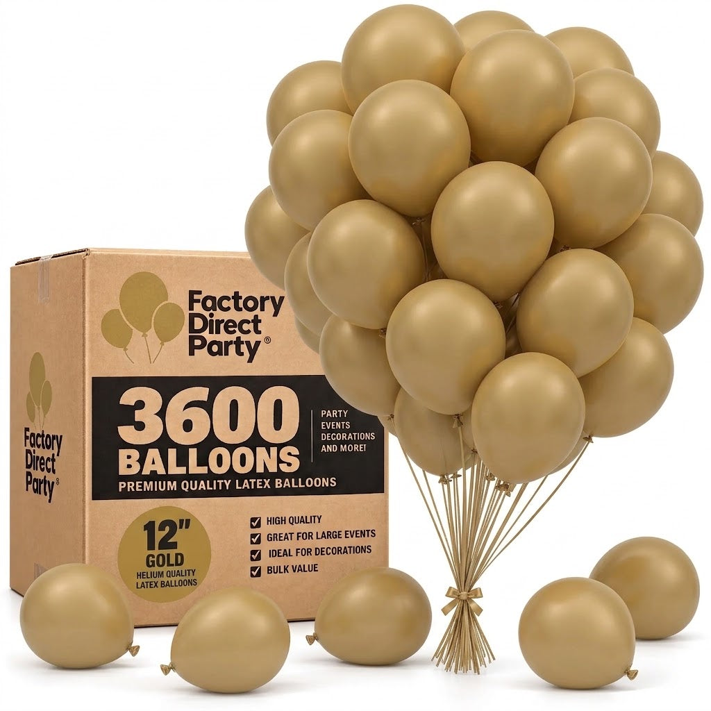 12 in. Gold Balloons | Case of 3600
