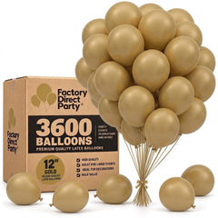 12 in. Gold Balloons | Case of 3600