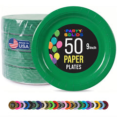 9 in. Emerald Green Paper Plates | 50 Ct.