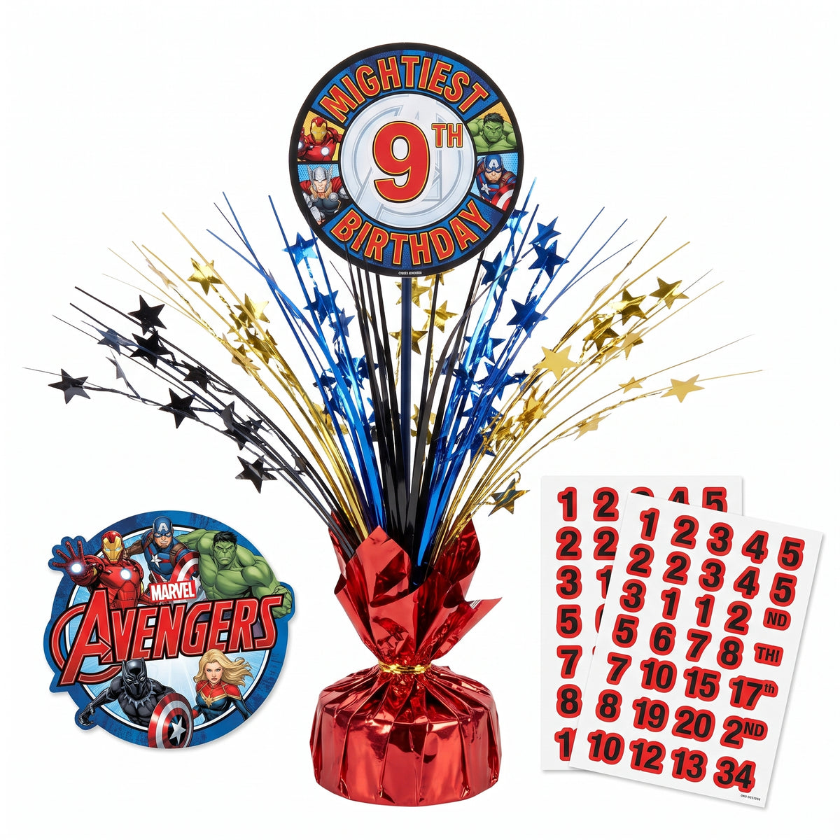 Marvel Avengers Customizable Birthday Centerpiece Spray